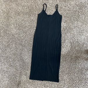 Black ribbed bodycon dress, size M